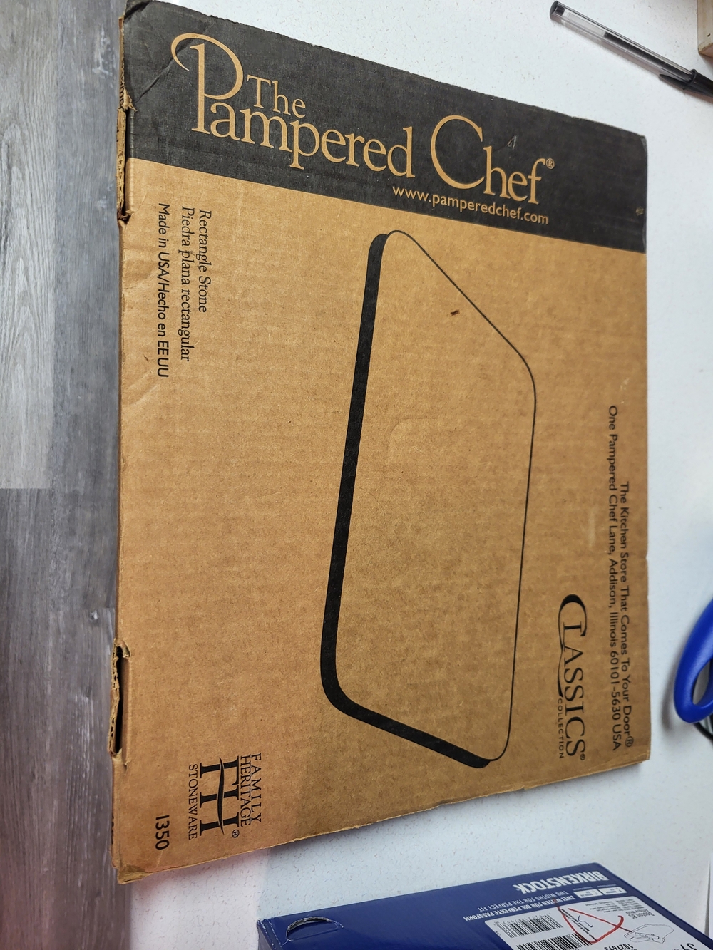 Pampered Chef 12x15 Rectangle Baking Stone 1350 Cookie Sheet Brand New In Box